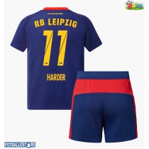 RB Leipzig Conrad Harder #11 Bortedraktsett Barn 2025-26 Kortermet (+ Korte bukser)